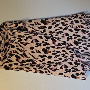 Leopard Print Wrap Skirt